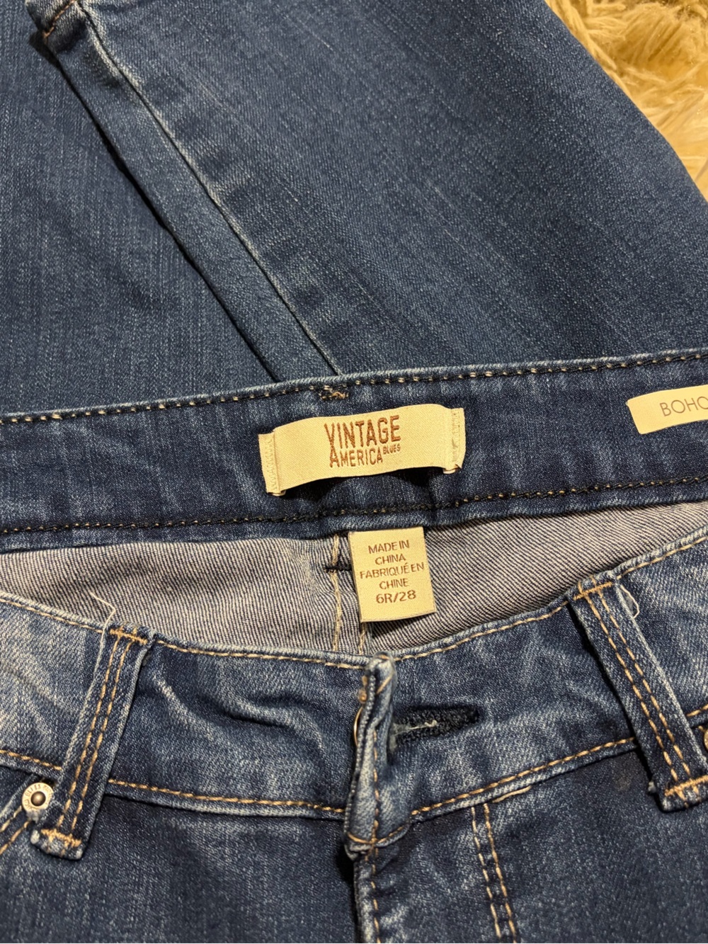 Vintage America Skinny Boho Skinny Women’s Jeans - Picture 3 of 3